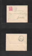 MONTENEGRO. 1904 (2 Nov) NIKCHITCH - Cettinje Local Fkd Env 10p Red, Lilac Cds. Fine. - Montenegro