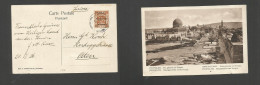 PALESTINE. 1926 (19 Sept) Jerusalem - Switzerland, Olten. Fkd Ppc, Ovptd Issue, Cds. - Palestine