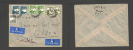 PALESTINE. 1946 (31 Oct) Haifa - Switzerland, Olten. Air Multifkd Env. Fine Used. - Palestine