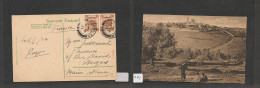 PALESTINE. Palestine Cover - 1922 Jerusalem To Angers France Mult Fkd Pcard Ovpted Issue, Fine - Palestine