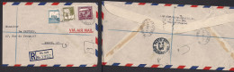 PALESTINE. 1947 (29 Dec) Tel Aviv - France, Paris (2 Jan 48) Registered Tricolor Multifkd Env Incl 50p. Fine Late Usage  - Palestine