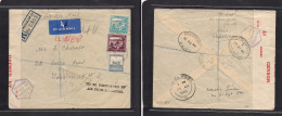 PALESTINE. 1940 (14 Aug) Rehama, Jerusalem - London, UK (21 Sept 40) Via Haifa - SINGAPORE (25 Aug) - Transpacific + Tra - Palestine