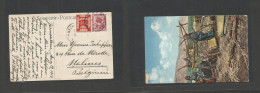 PALESTINE. 1919 (17 Aug) Jerusalem - Belgium, Maling (30 Aug) Mixed EEF + Egypt Fkd Ppc, Tied DETAEEF Arrival Cachet. In - Palestine