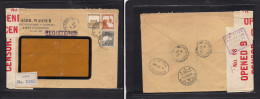 PALESTINE. 1940 (4 Apr) Jaffa - Switzerland, Steckborn (16 Apr) Via Tel Aviv. Depart Censored Cancel Multifkd Envelope A - Palestine