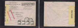 PALESTINE. 1945 (3 July) Jaffa - Switzerland, Steckborn. 40p Rate Multifkd Env, Bilingual Arab - English Comercial Print - Palestine