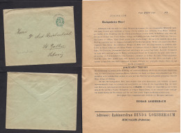 PALESTINE. C. 1905. French Levant. Jerusalem - Switzerland, St. Gallen. Unsealed 5c Green Fkd Envelope With Contains. In - Palestine