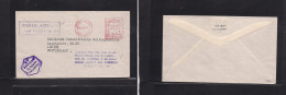 PALESTINE. 1941 (13 July) Jerusalem - Switzerland, Zurich. Machine Fkd 3 Ms Rate Env "Jewish Agency Print 49" Cachet + W - Palestine