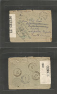 PALESTINE. 1917 (20 June) Palestine - Egypt FPO 180-OAS. Envelope To Argentina, Cordoba (7 Ago) Arrival Charge 0,23$ (xx - Palestine