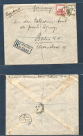 PALESTINE. 1934 (6 May) Petah Tigra - Germany, Berlin (15 May) Registered Fkd Env At 28 P Rate, Cds. VF. - Palestine