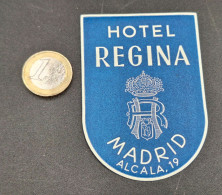 C7/3 - Hotel Regina * Madrid * Espana * Luggage Lable * Rótulo * Etiqueta - Hotel Labels