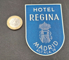 C7/3 - Hotel Regina * Madrid * Espana * Luggage Lable * Rótulo * Etiqueta - Hotelaufkleber