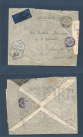 PALESTINE. 1941 (9 May) OAS. WWII, Air RAF Stampless Envelope, Addressed To Rishon - Le - Zion, Palestine (14 May) With  - Palestine