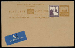 PALESTINE. C.1930's. 13c Brown Mint Stat Card + Adtls. Uncirculated. H & G Lot # 11. - Palestine