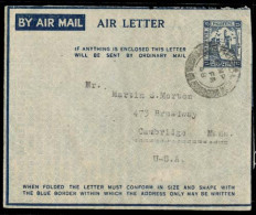 PALESTINE. 1948 (Feb). Jerusalem - USA. 25c Stat Letter Sheet With Full Message. Fine Early Usage. H & G #2. - Palestine