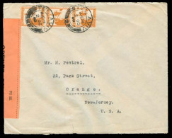 PALESTINE. 1940 (2 Oct). Erez - Israel. Tel Aviv - USA. Fkd Censored Label Env / 70 / 8833. Fine. - Palestine