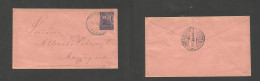 NICARAGUA. 1893 (25 Sept) Granada - Managua (25 Sept) 5c Blue / Salmon Stat Envelope. Scarce Used. Fine. - Nicaragua