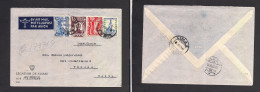 PERU. 1950 (4 March) Swiss Consular Mail. Lima - Thonne, Switzerland (10 March) Registered Air Multifkd Env 3,40 Soles R - Pérou