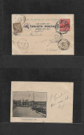 PERU. 1903 (17 Jan) Lima - France, St. Gaultier (17 Feb) Fkd Ppc 2c Red + Taxed + French P. Due 10c Tied Arrival Cds. - Pérou