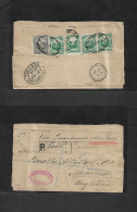 PERU. 1890 (4 Nov) Lima - UK, Manchester (13 Dec) Via Panama. NY Reverse Registered Unoverprinted Issue Samples Complete - Pérou
