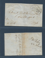 PERU. 1858. Chincha Islands (Captain Harding) - USA, New Bedford, Mass. E. Forwarded Via Callao "Crosby And Cº" Oval Cac - Pérou