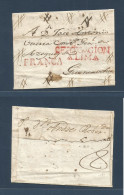 PERU. C. 1810. Lima - Guancavelica. Registered E Red "CERTIFICACION + FRANCA". Vf Origin Reverse "RECIBE" (signed) - Pérou