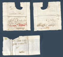 PERU. 1803 (20 Aug) Lima - Guamanga. Registered Complete Envelope Red "CERTIFICACION" + "FRANCA" + Cross Lines + Outer R - Pérou