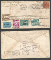 PERU. 1946. USA Prexies - PERU. Corpus Christi, TX - Lima, Peru. Mixed Fkd Fwded Back Usage Unusual Multiple Fkgs Combin - Pérou