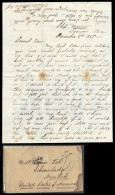 PERU. 1857 (3 Dec). Iquique (today Chile) - USA, NY Stampless Env Full Contains On Board Ship. Marion Double Line Steam  - Pérou