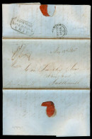 PERU. 1845 (30 Jan). Lima - UK (12 May). Via Liverpool. EL Ship Lanercost / Box Shipletter + Arrival Mns Charge. - Pérou