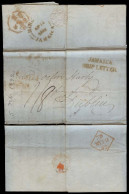 PERU. 1842 (5 Feb). Lima - Panama - Jamaica - Ireland. Historical EL Full Text Per Via Steamer To Panama - Kingston (14  - Pérou