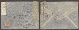 PERU. 1938 (18 May). Lima - Ivory Coast / Gagnoa (1 June). Reg Fkd Env Oval Lilac Air Special Cachet + French PO Seal Si - Pérou