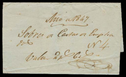 PERU. 1847. Outer Wrapper Containing Employees Mail Letters, Value 2p 6rs. Unusual. - Pérou