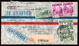 PERU. 1946. Lobitos (Oil Fkd) - UK. Air Registr Multifkd Env / "Nora + Lantico" Cachet. - Pérou