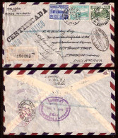 PERU. 1946. Lobitos / Receptoria - UK. Air (Nora + Lantico) Registr Multifkd Env. Scarce Origin. - Pérou