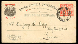 PERU. 1900. Lima Local Stat Card Usage. XF. - Peru