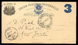 PERU. 1898. Lima - USA. 3c. Stat Card. VF. - Pérou