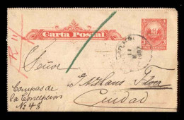 PERU. 1894. Lima Local Usage. Scarce Stat Card Usage. - Pérou
