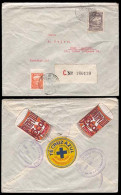 PERU. 1932 (PERU - AUSTRIA - TEA + COCOA Advertising. Miraflores To Wien / Austria. Registered Envelope + Tied Multicolo - Peru