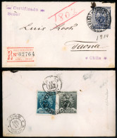 PERU. 1904 (13 Juen). PERU - CHILE. Lime To Tacna / Chile (18 June). Registered 5c Blue Stationery Envelope + 2 Adtls. O - Pérou