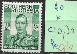 RHODESIE DU SUD 40 * Côte 0.30 € - Rodesia Del Sur (...-1964)