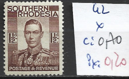 RHODESIE DU SUD 42 * Côte 0.70 € - Rodesia Del Sur (...-1964)