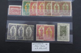 LOT CONGO Fr. 1900 - 1904 NEUF* COTE 155,50 EUROS VOIR SCANS - Neufs