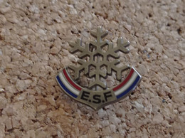 NO PINS BROCHE ESF SKI FRANCAIS 1ER FLOCON SIGNE MARTINEAU SAUMUR - Invierno