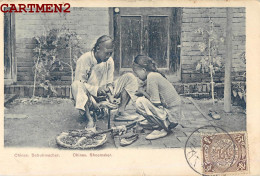 CHINE CHINA  CHINES. SCHUHMACHER. SHOEMAKER CORDONNIER + STAMP TIMBRE CHINESE IMPERIAL POST 1900  - China