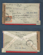 PHILIPPINES. 1940 (20 Junio) Manila - Spain, Madrid (8 July) Air Transpacific Clipper Single Fkd Envelope With Arrival   - Philippines