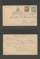 PHILIPPINES. 1927 (18 Oct) Baguio - Netherlands, Uden N. BR. 2c Green Stat Card + 8c Adtl, Cds. Fine. - Philippines