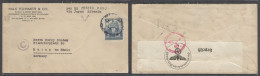 PHILIPPINES. 1940. Manila - Germany. Fkd 12c Env Via Japanese Steamer - Siberia Airmail With Nazi Censor Label On Revers - Philippines