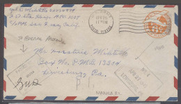 PHILIPPINES. 1945 (20 April). Manila / Apo 1007 - USA / Federal Prison Censored. Air 6c Stat Env Unusual Link. - Filipinas