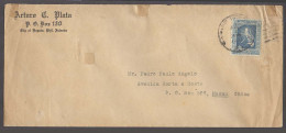 PHILIPPINES. 1937 (4 Aug). Manila - Macau, China (10 Aug). Via HK (9 Aug). Single 12c Fkd Env Better Dest. - Philippines