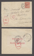 PHILIPPINES. 1917 (15 March). FPO / Army Service Nº 22 (Egypt) - Philippines / Canlubang (8-9 May) 1d Fkd Env Censored.  - Philippines